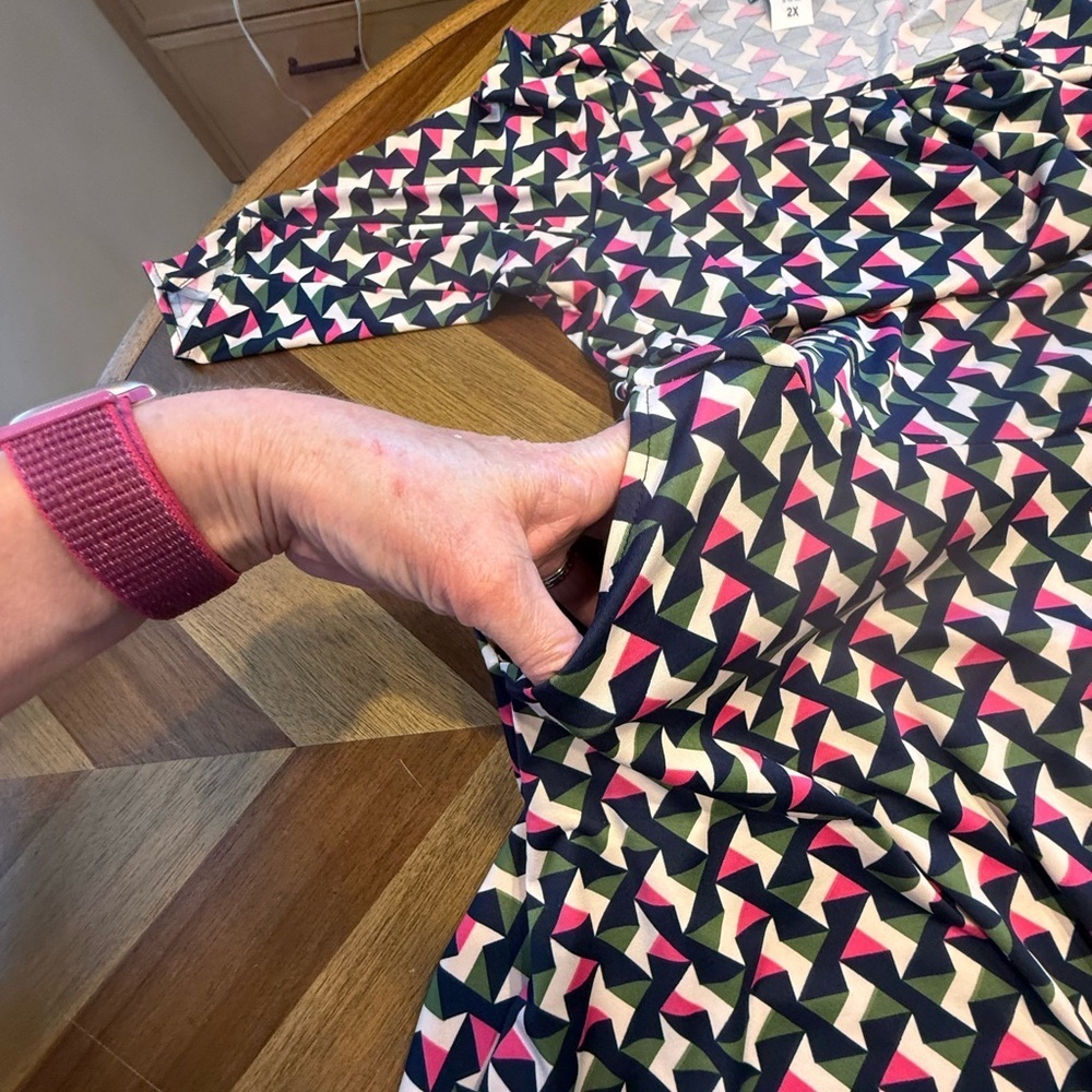 Karma Pink and Black Geometric Midi Dress new with tags - Picture 8 of 12